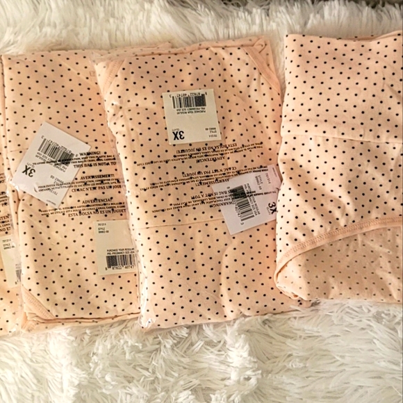 (4) 3X Foldover or Over-Belly Striped Panties – Pink & White - Picture 3 of 5